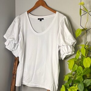 Express White Puff Sleeve Blouse